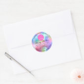 Aangepaste naam voor Logo Butter Cosmetics Hologra Ronde Sticker (Envelop)