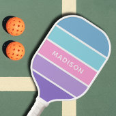 Aangepaste naam voor modern meisjeskleurenblok pickleball paddle