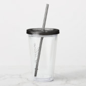 Aangepaste naam voor modern script acryl drinkbeker (Achterkant)