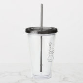 Aangepaste naam voor modern script acryl drinkbeker (Rechts)
