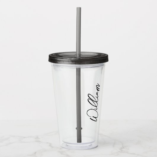 Aangepaste naam voor modern script acryl drinkbeker (Voorkant)