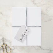 Aangepaste naam voor modern script cadeaulabel (Met Touw)