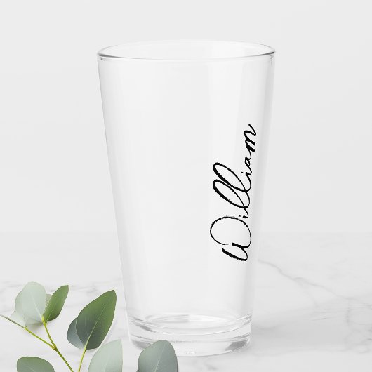 Aangepaste naam voor modern script glas