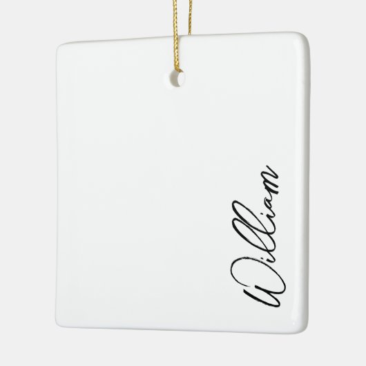 Aangepaste naam voor modern script keramisch ornament (Links)