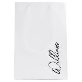 Aangepaste naam voor modern script medium cadeauzakje (Voorkant)