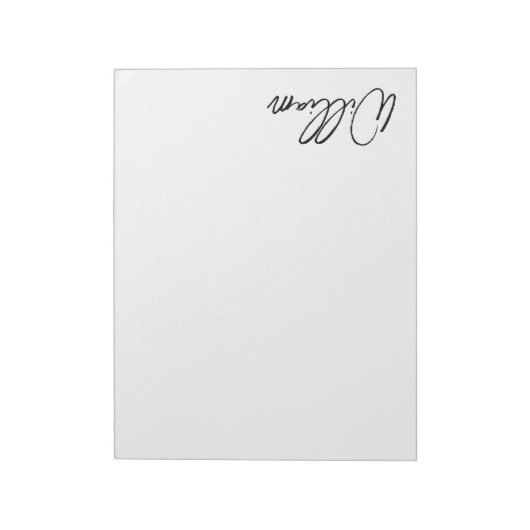 Aangepaste naam voor modern script notitieblok (Gedraaid)