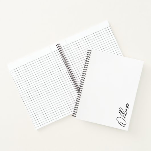 Aangepaste naam voor modern script notitieboek (Binnen)