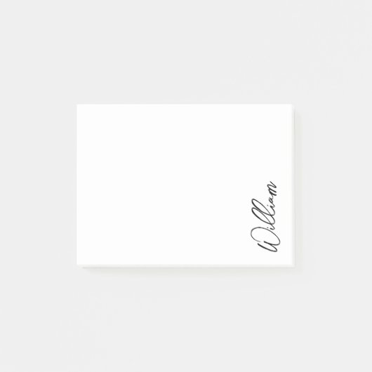 Aangepaste naam voor modern script post-it® notes (Voorkant)