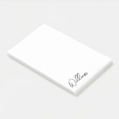 Aangepaste naam voor modern script post-it® notes (Schuin)