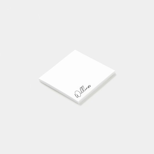 Aangepaste naam voor modern script post-it® notes (Schuin)