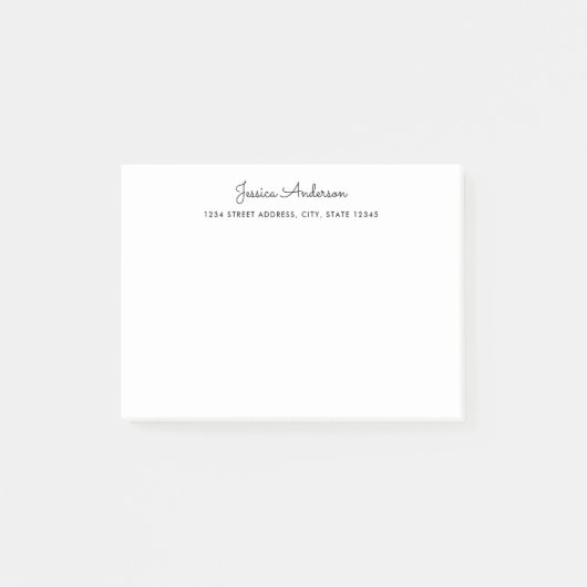 Aangepaste naam voor modern script post-it® notes (Voorkant)