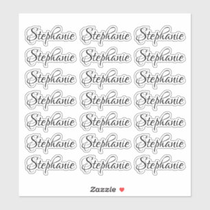 Aangepaste naam voor modern script sticker