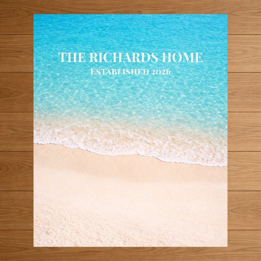 Aangepaste naam voor oceaankust poster