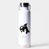 Aangepaste naam voor orka walvis waterfles (Voorkant)