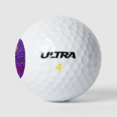 Aangepaste naam voor paarse leopardafdrukken golfballen (Logo)