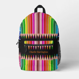 Aangepaste naam voor Pencils kleuren Bedrukte Rugzak