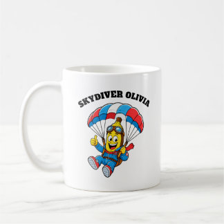 Aangepaste naam voor skydiver Funny Banana Skydivi Koffiemok