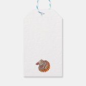 Aangepaste naam voor zomerkerstbeach Seashell Cadeaulabel (Achterkant)