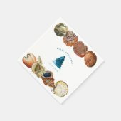 Aangepaste naam voor zomerkerstbeach Seashell Servet (Hoek)