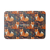 Aangepaste naam Vossen en bladeren Patroon Badmat (Voorkant)