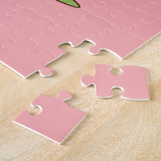 Aangepaste Naam Vrede, Liefde & Joy Retro Kerstboo Legpuzzel (Zijkant)