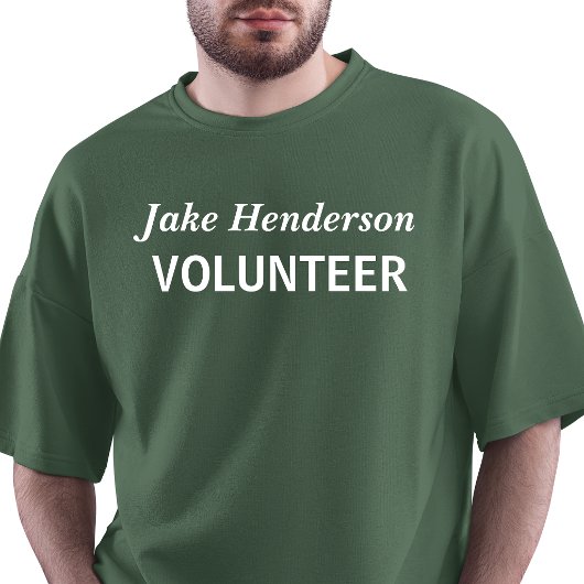 Aangepaste naam vrijwilliger  t-shirt