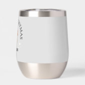 Aangepaste naam Vrolijk Kerst peperkoek man grijs (Achterkant)