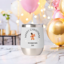 Aangepaste naam Vrolijk Kerst peperkoek man grijs