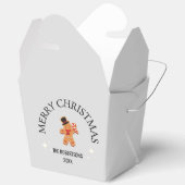 Aangepaste naam Vrolijk Kerst peperkoek man grijs Bedankdoosjes (Open)