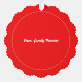 Aangepaste naam vrolijk kerstpapier ornament tree (Achterkant)