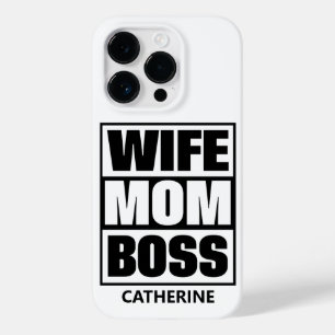 Aangepaste naam Vrouw - Mam - Baas Case-Mate iPhone 14 Pro Hoesje