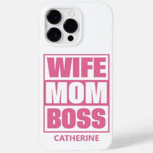 Aangepaste naam Vrouw - Mam - Baas Case-Mate iPhone 14 Pro Max Hoesje