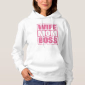 Aangepaste naam Vrouw - Mam - Baas Hoodie (Voorkant)