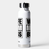 Aangepaste naam Vrouw - Mam - Baas Waterfles (Links)