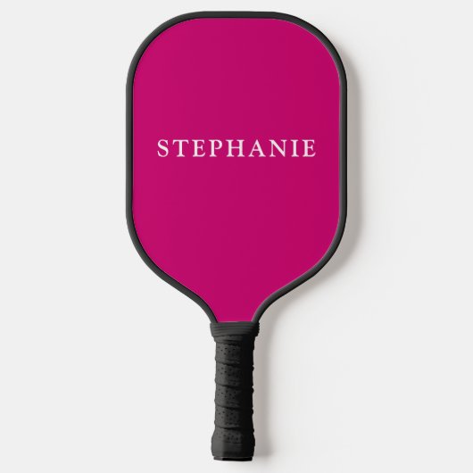 Aangepaste naam warm roze pickleball paddle (Achterkant)