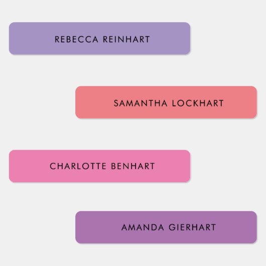 Aangepaste Naam Waterdichte Kleurrijke Kinderen Labels (Groep)