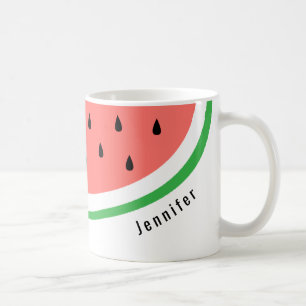 aangepaste naam watermelonsegment koffiemok