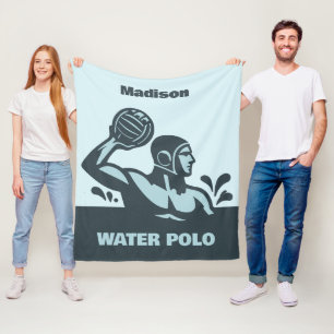 Aangepaste naam waterpolo fleece deken