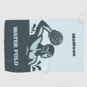 Aangepaste naam waterpolo golfhanddoek (Horizontaal)