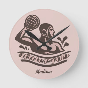 Aangepaste naam waterpolo ronde klok