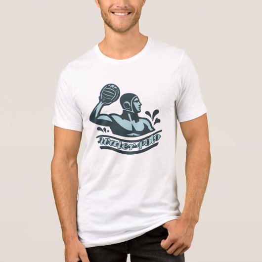 Aangepaste naam waterpolo Tri-Blend shirt (Voorkant)