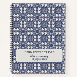 Aangepaste naam Waterverf Abstract geometrisch pat Notitieboek