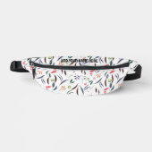 Aangepaste naam Waterverf Bloemenprint Heuptasje (Voorkant)