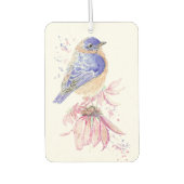 Aangepaste Naam Waterverf Bluebird Garden Bird Art Luchtverfrisser (Voorkant)