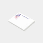 Aangepaste Naam Waterverf Bluebird Garden Bird Art Post-it® Notes (Schuin)