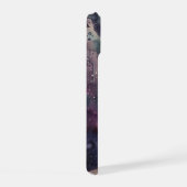 Aangepaste naam Waterverf Cosmic Galaxy & Moon iPhone 15 Hoesje (Rechterkant)