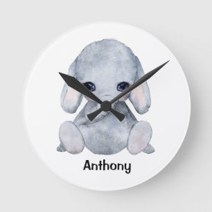 Aangepaste naam Waterverf moderne Ronde Klok