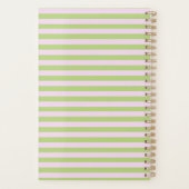 Aangepaste Naam Waterverf Roos Stripes Business Planner (Achterkant)