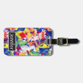 Aangepaste naam Waterverven Bagagelabel (Voorkant horizontaal)