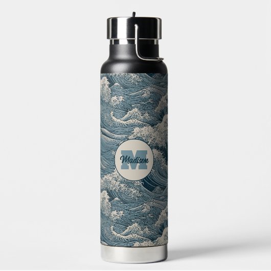 Aangepaste naam Waves Patroon Waterfles (Links)